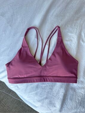 Lululemon strappy sports bra pink